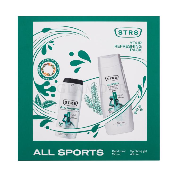 STR8 All Sports Geschenkset Antiperspirant  150 ml + Duschgel 400 ml
