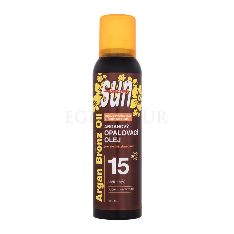 Vivaco Sun Argan Bronz Oil Spray SPF15 Sonnenschutz 150 ml