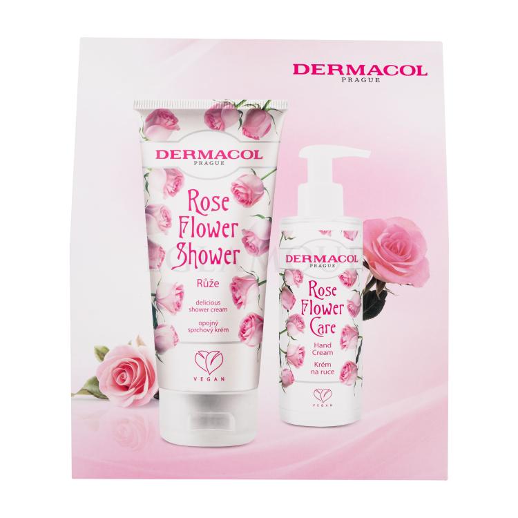 Dermacol Rose Flower Geschenkset Duschcreme Rose Flower Shower 200 ml + Handcreme Rose Flower Care 150 ml