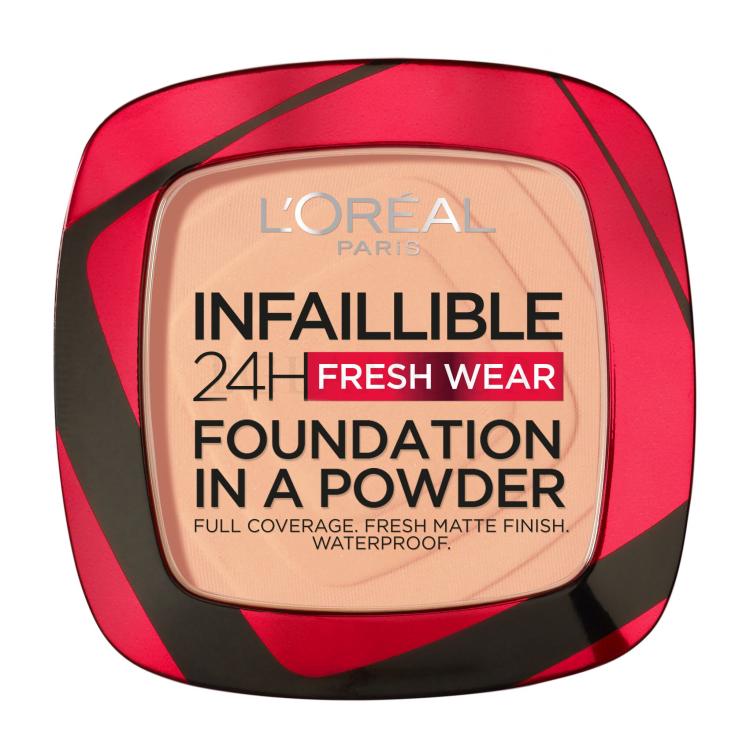 L&#039;Oréal Paris Infaillible 24H Fresh Wear Foundation In A Powder Foundation für Frauen 9 g Farbton  200 Golden Sand