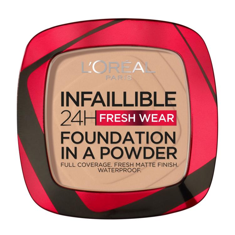 L&#039;Oréal Paris Infaillible 24H Fresh Wear Foundation In A Powder Foundation für Frauen 9 g Farbton  130 True Beige