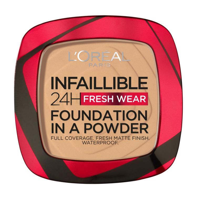 L&#039;Oréal Paris Infaillible 24H Fresh Wear Foundation In A Powder Foundation für Frauen 9 g Farbton  250 Radiant Sand