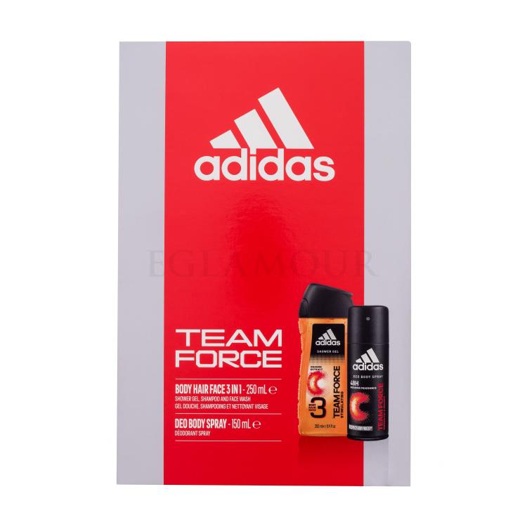 Adidas Team Force 3in1 Geschenkset Duschgel 250 ml + Deodorant 150 ml