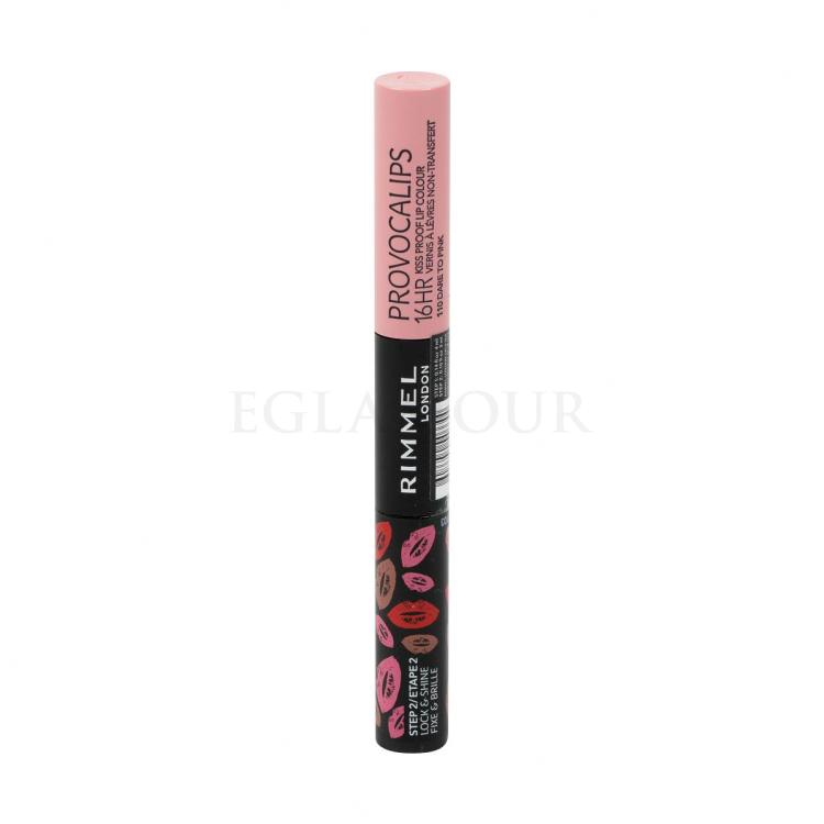 Rimmel London Provocalips 16hr Kiss Proof Lip Colour Lippenstift für Frauen 7 ml Farbton  110 Dare To Pink