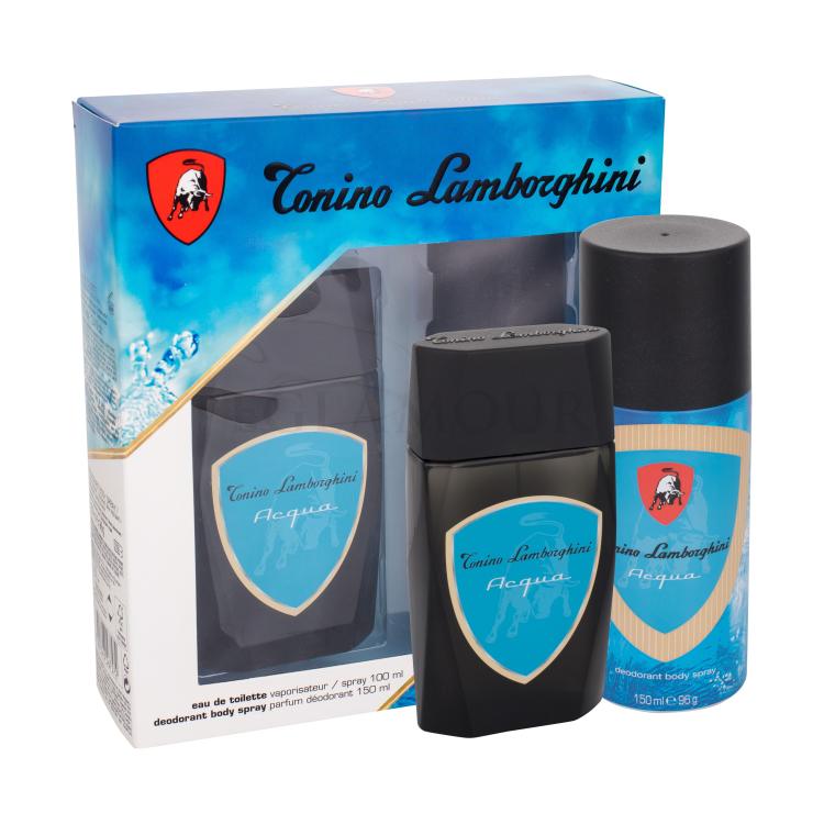 Lamborghini Acqua Geschenkset Edt 100 ml + Deodorant deospray 150 ml