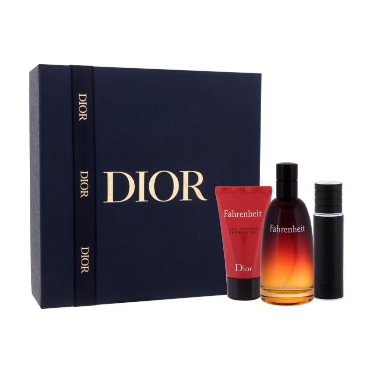 Christian Dior Fahrenheit Geschenkset EDT 100 ml + Duschgel 50 ml + EDT 10 ml nachfüllbar