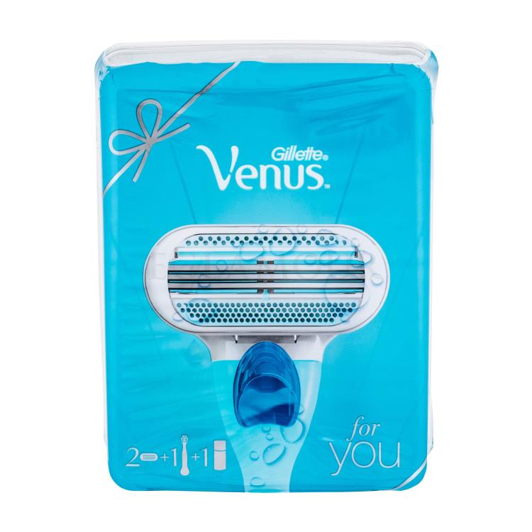 Gillette Venus Geschenkset Rasierer mit einer Klinge 1 St + Ersatzklinge 1 St + Rasiergel Satin Care Pure &amp; Delicate 75 ml